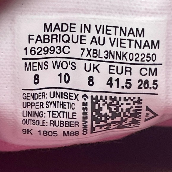 Converse Chuck Taylor All Star Low 'Pink Glitter' Sneakers Womens10 828:K.8.8 - Picture 13 of 13